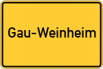 Place name sign Gau-Weinheim