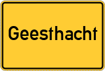 Place name sign Geesthacht