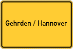 Place name sign Gehrden / Hannover