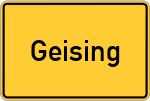 Place name sign Geising