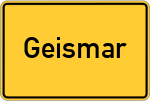 Place name sign Geismar, Eichsfeld