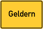 Place name sign Geldern