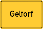 Place name sign Geltorf