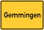 Place name sign Gemmingen