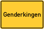 Place name sign Genderkingen