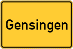 Place name sign Gensingen