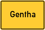 Place name sign Gentha