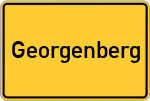 Place name sign Georgenberg, Oberpfalz