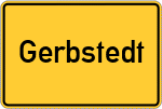 Place name sign Gerbstedt