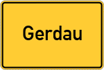 Place name sign Gerdau