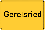 Place name sign Geretsried