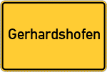 Place name sign Gerhardshofen