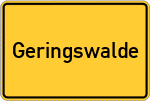 Place name sign Geringswalde