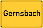 Place name sign Gernsbach
