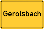 Place name sign Gerolsbach