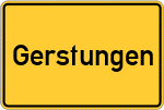 Place name sign Gerstungen