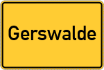 Place name sign Gerswalde