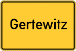 Place name sign Gertewitz