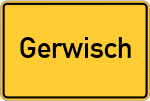 Place name sign Gerwisch