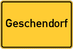 Place name sign Geschendorf