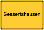 Place name sign Gessertshausen