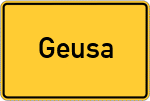 Place name sign Geusa