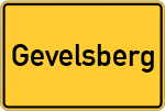 Place name sign Gevelsberg