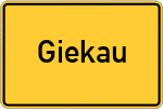 Place name sign Giekau