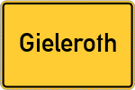 Place name sign Gieleroth