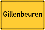 Place name sign Gillenbeuren