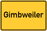 Place name sign Gimbweiler