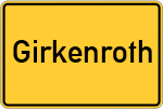 Place name sign Girkenroth