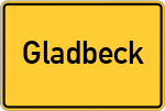 Place name sign Gladbeck