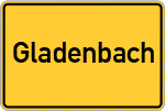 Place name sign Gladenbach