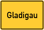Place name sign Gladigau