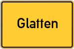 Place name sign Glatten