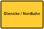 Place name sign Glienicke / Nordbahn
