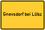 Place name sign Gnevsdorf bei Lübz