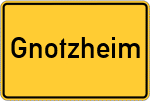 Place name sign Gnotzheim