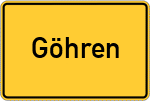 Place name sign Göhren, Rügen