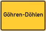 Place name sign Göhren-Döhlen
