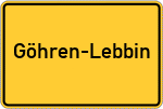 Place name sign Göhren-Lebbin