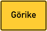 Place name sign Görike