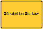 Place name sign Görsdorf bei Storkow