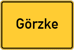 Place name sign Görzke