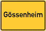 Place name sign Gössenheim
