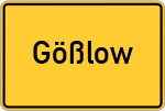 Place name sign Gößlow
