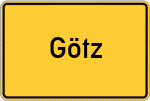 Place name sign Götz