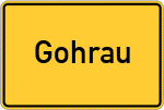 Place name sign Gohrau