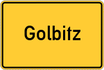 Place name sign Golbitz